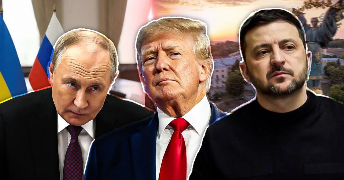 Владімір Путін, Дональд Трамп та Володимир Зеленський